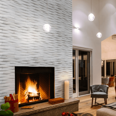 MSI Ledgestone Veneer - Cosmic White 3D Wave Corner - Splitface