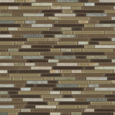 Shaw Tile Awesome Mix Cottonwood Random Linear Mosaic Wall