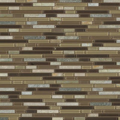 Shaw Tile Awesome Mix Cottonwood Random Linear Mosaic Wall