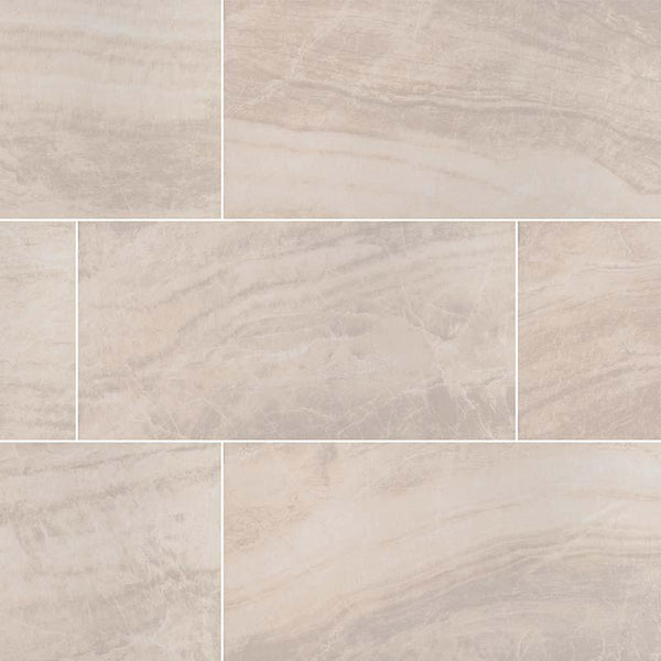Praia Porcelain Tile Collection Crema - 12"x24" Matte