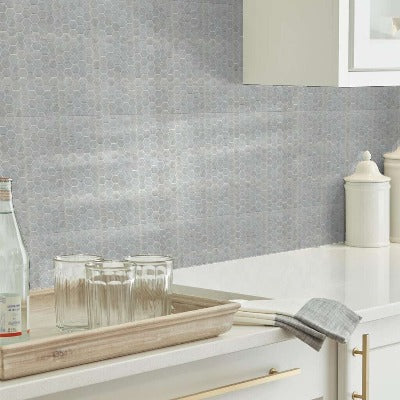 Shaw Tile Crown White Hexagon Mosaic