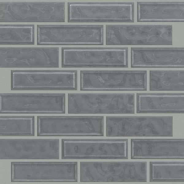 Shaw Tile Geoscapes Dark Grey Linear Mosaic