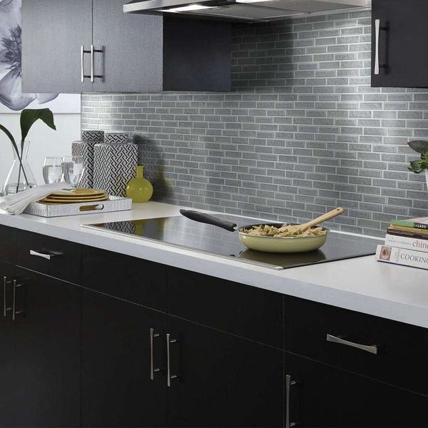 Shaw Tile Geoscapes Dark Grey Linear Mosaic