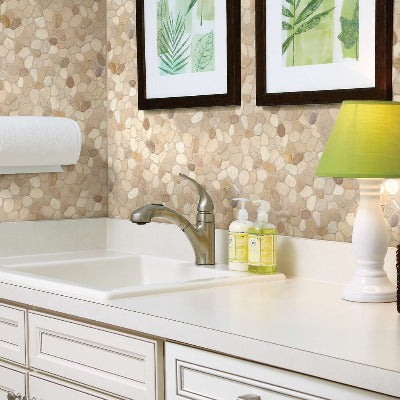 Shaw Tile Brookstone Driftwood Tan Flat Mosaic