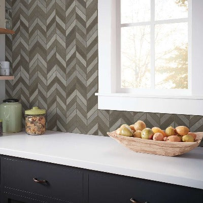 Shaw Tile Boca Foussana Gray Chevron