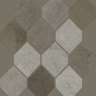 Shaw Tile Boca Foussana Gray Stretch Hexagon Mosaic
