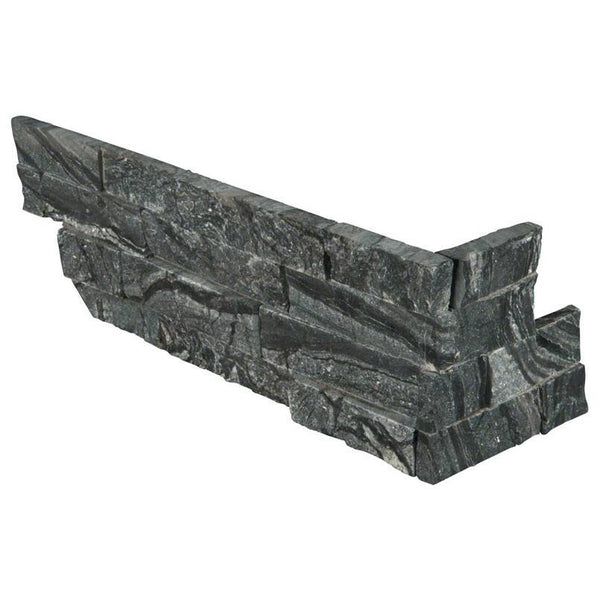 MSI International Ledgestone Veneer - GLACIAL BLACK "L" CORNER - Splitface - FloorLife
