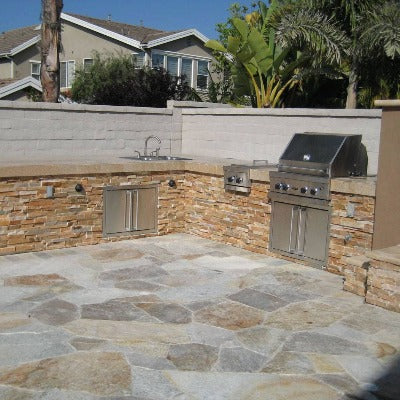 MSI Ledgestone Veneer - Golden White Panel- Split Face