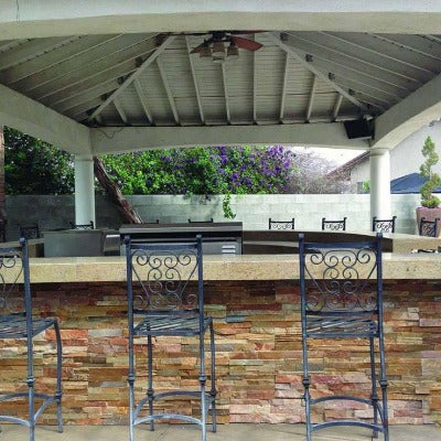 MSI Ledgestone Veneer - Golden White Panel- Split Face