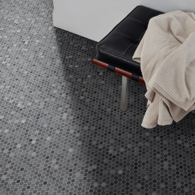 MSI Grigio Glossy Penny Round Mosaic Porcelain Tile