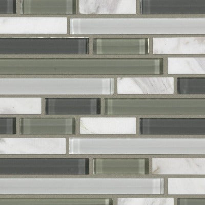 Shaw Tile Awesome Mix Iceland Random Linear Mosaic Wall