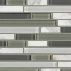 Shaw Tile Awesome Mix Iceland Random Linear Mosaic Wall