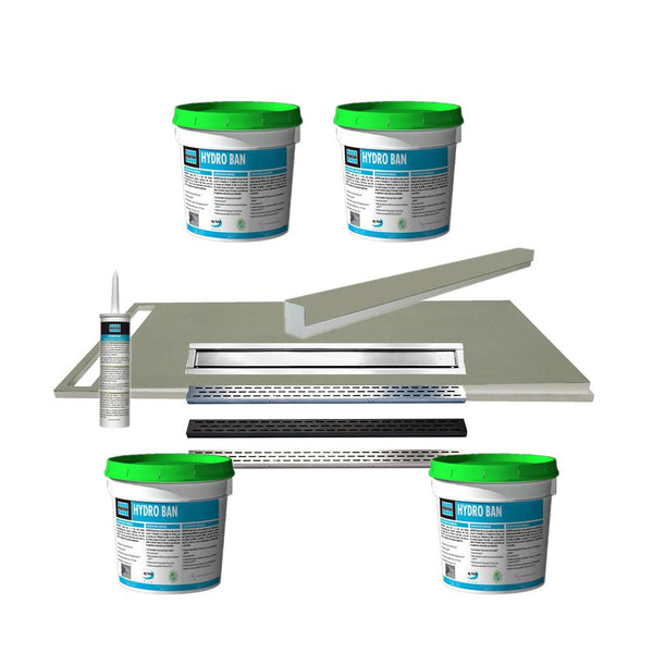 Laticrete Hydro Ban Linear Drain Shower Kit 50" x 66" FloorLife