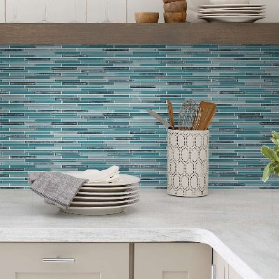 Shaw Tile Molten Linear Glass Hydra Wall