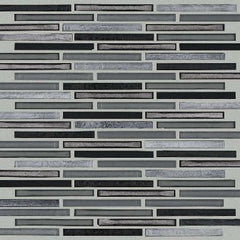 Shaw Tile Molten Linear Glass Obsidian Wall