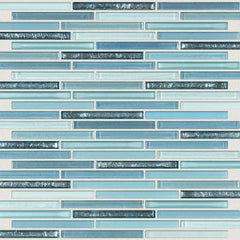 Shaw Tile Molten Linear Glass Santorini Wall