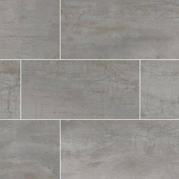 Oxide Magnetite Porcelain Tile Collection - 12x24"
