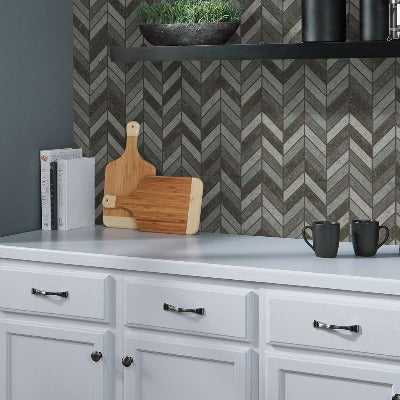 Shaw Tile Boca Milly Gray Chevron