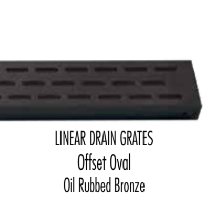 Laticrete Linear Drain Grate Offset Oval - Oil Rubbed Bronze