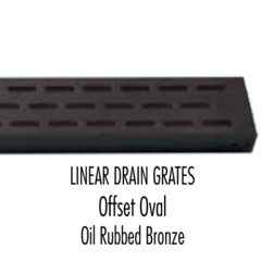 Laticrete Linear Drain Grate Offset Oval - Oil Rubbed Bronze