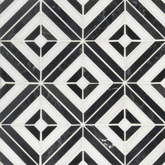 Marble Tile Collection Rhombix Nero Polished - 12"x12"