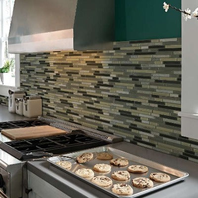 Shaw Tile Awesome Mix Silver Aspen 5/8 Mosaic Wall