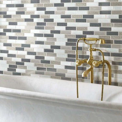 Shaw Tile Geoscapes Warm Blend Linear Mosaic