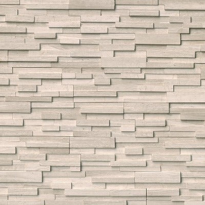 MSI Ledgestone Veneer - White Oak 3D Panel - Honed
