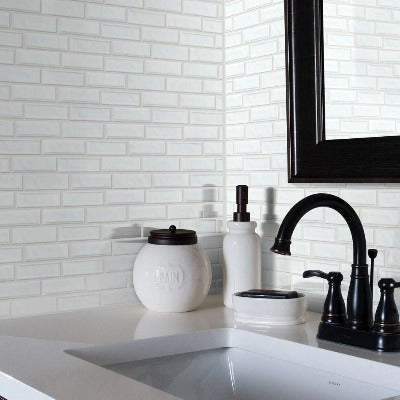 Shaw Tile Geoscapes White Linear Mosaic