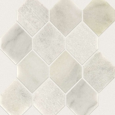 Shaw Tile Boca Whitewater Stretch Hexagon Mosaic