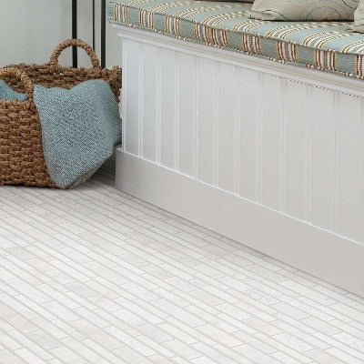 Shaw Tile Boca Whitewater Random Linear Textured Mosaic